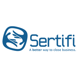 Sertifi Logo with Tagline Blue png